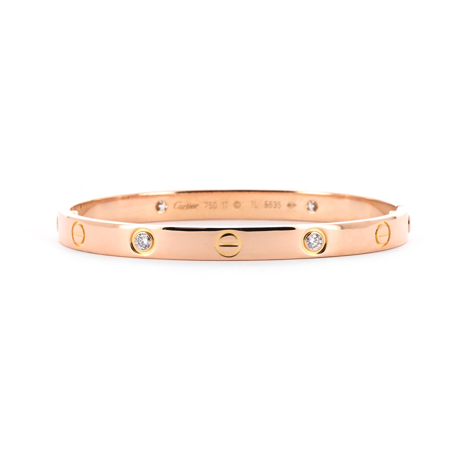 Cartier | 0.42ctw Cartier Love Ring, 4 Diamond, Size 5.75 - 18K