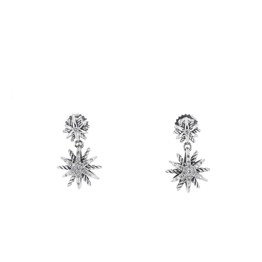 David Yurman | .22CTW Starburst Double Drop Earrings - 925