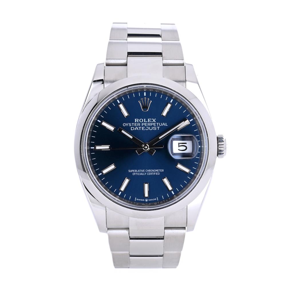 Oyster perpetual datejust blue dial best sale