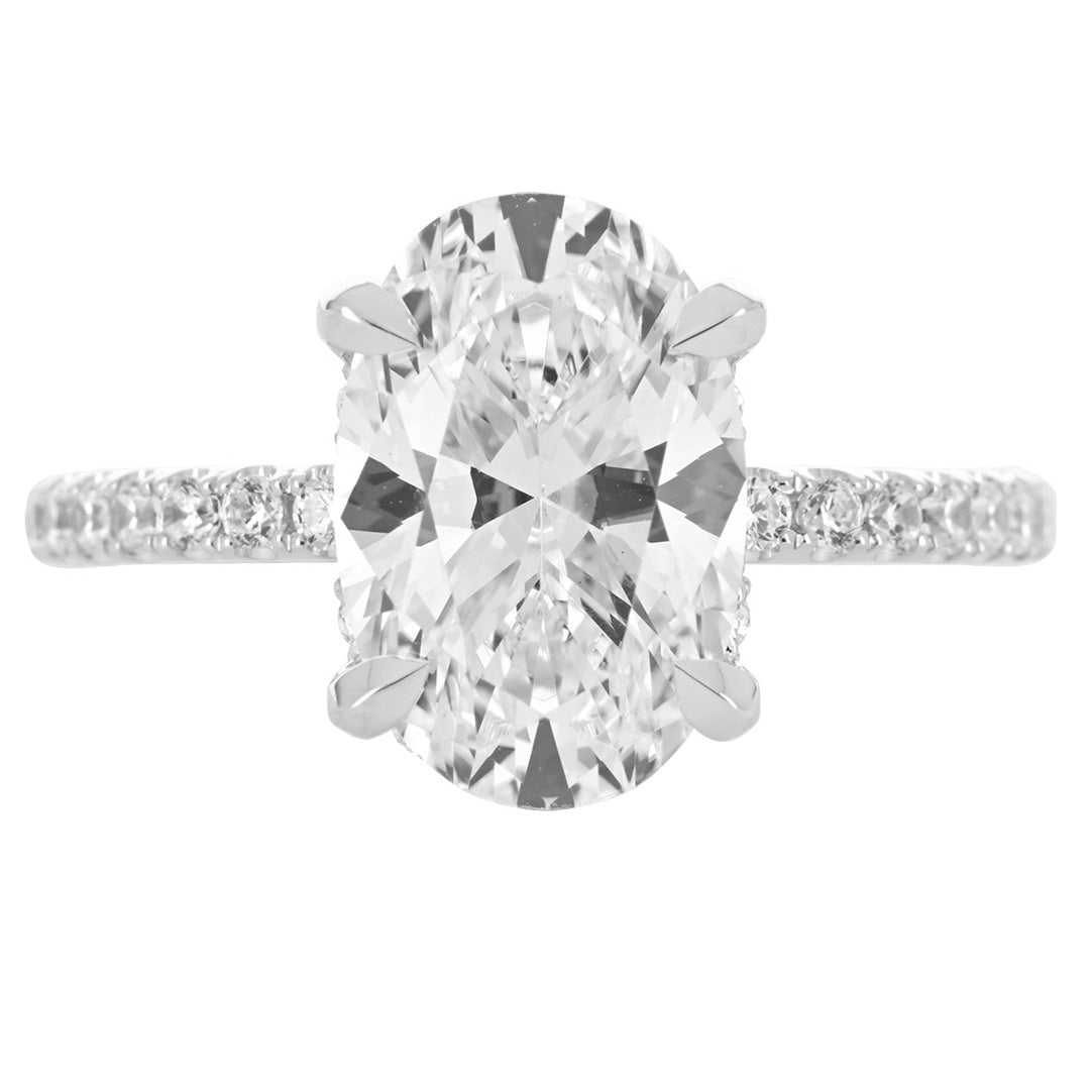 The Pavé Collar Halo + Band Oval Buchroeders Jewelers