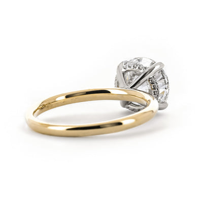 3.11CTW Round Lab Grown Diamond Engagement Ring, Signature Solitaire - 14K Multi-Tone Gold