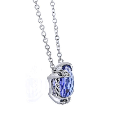 David Yurman | 1.65CT Round Tanzanite Necklace, 18" - 18K White Gold