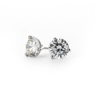 1.19ctw Round Diamond Stud Earrings - White Gold
