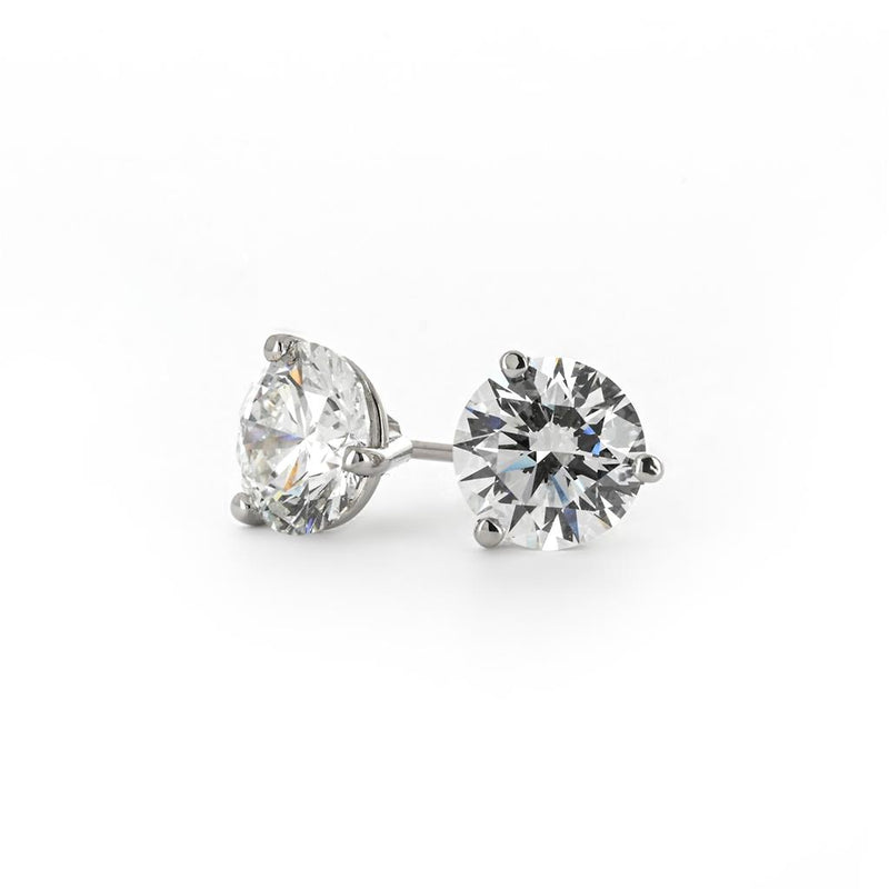 2.28CTW Diamond Stud Earrings - 3 Prong