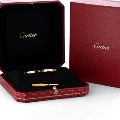 Cartier | 0.21ctw Love Bracelet, Size 17 - 18K Yellow Gold