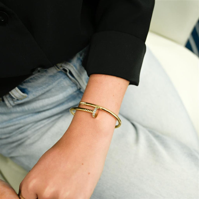 Cartier | Juste Un Clou Bracelet, Size 16 - 18K Yellow Gold