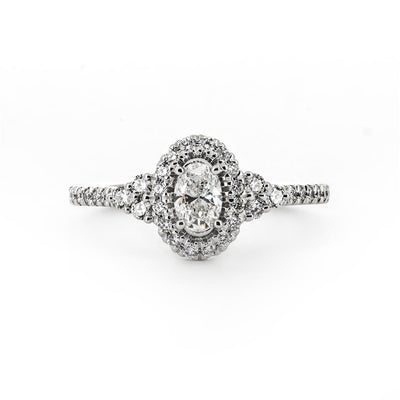 0.70ctw Diamond Engagement Ring + Halo Twist