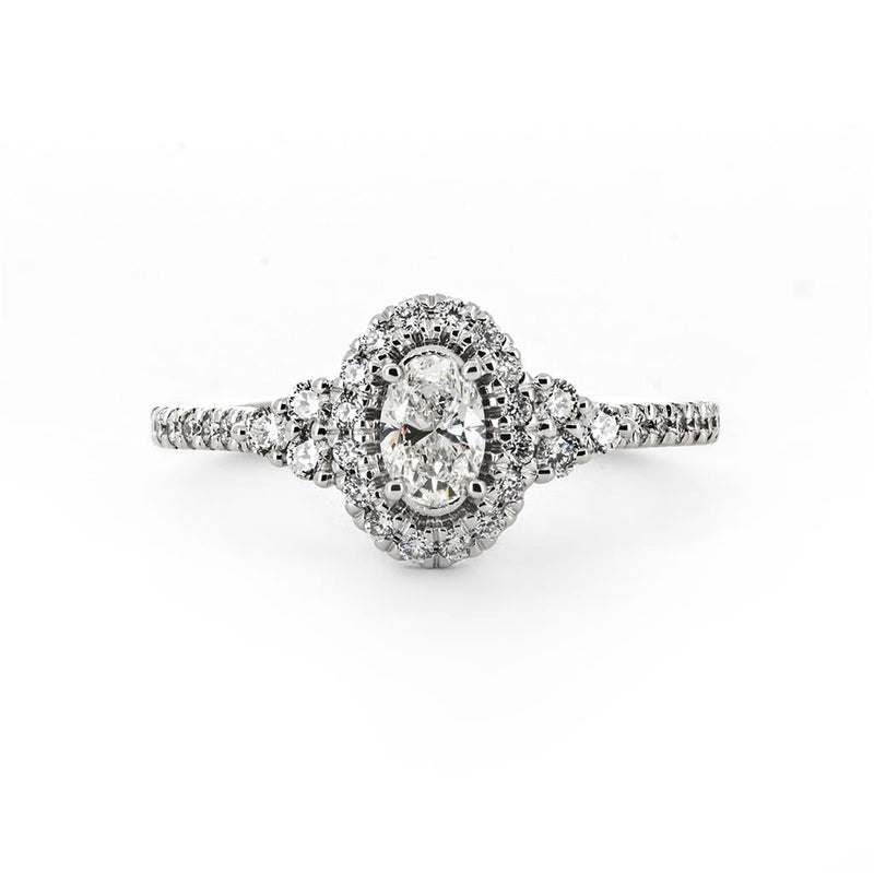 0.70ctw Diamond Engagement Ring + Halo Twist