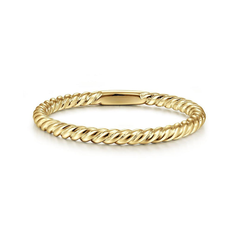 Twisted Rope Band - 14K Yellow Gold