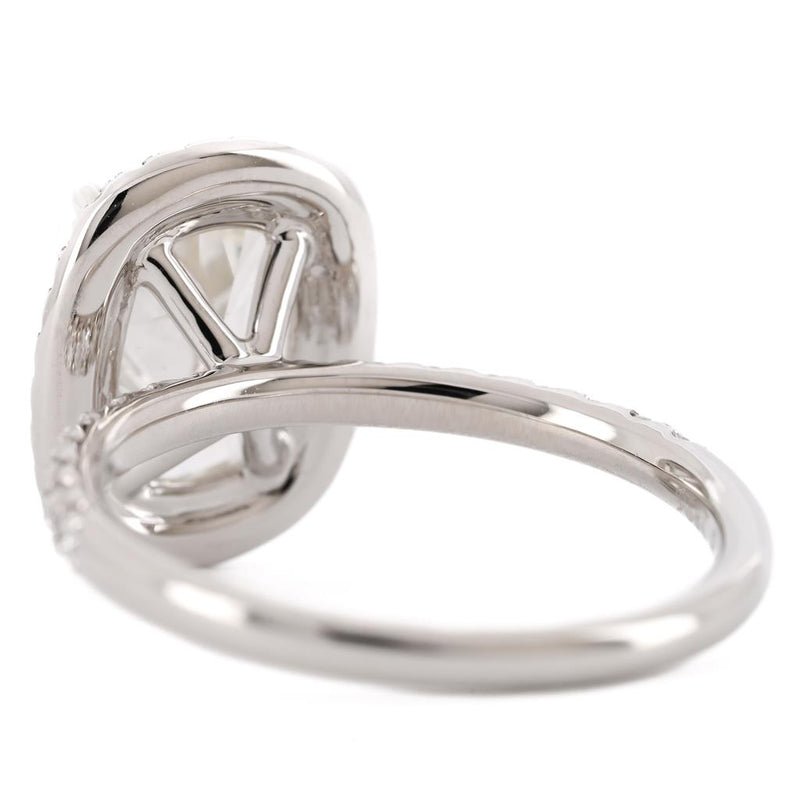 3.34CTW Cushion Engagement Ring - Halo - 950 Platinum