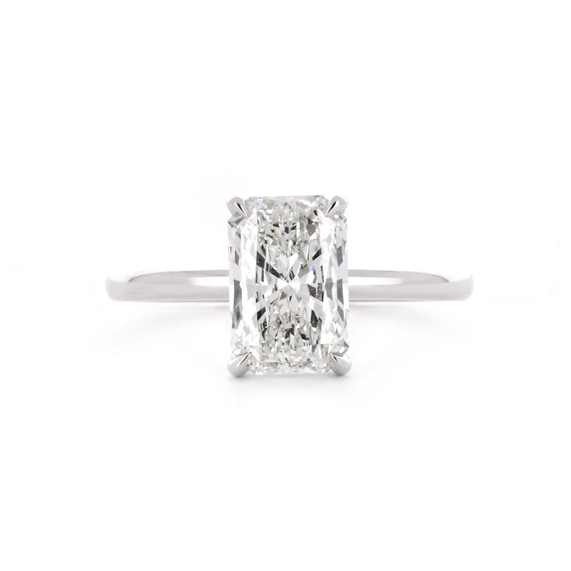 1.63ctw Radiant Lab Grown Diamond Engagement Ring, Hidden Halo - 14K White Gold