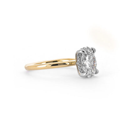 1.81ctw Oval Diamond Engagement Ring + Hidden Halo