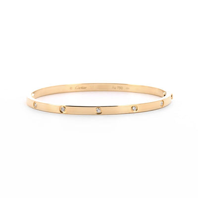 Cartier | 0.21ctw Love Bracelet, Size 17 - 18K Yellow Gold