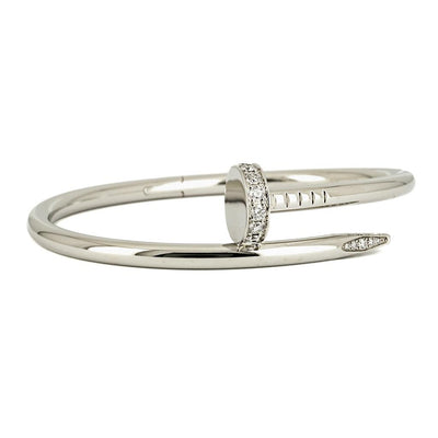 Cartier | Juste Un Clou Bangle + Diamonds, 0.58ctw  - 18k White Gold