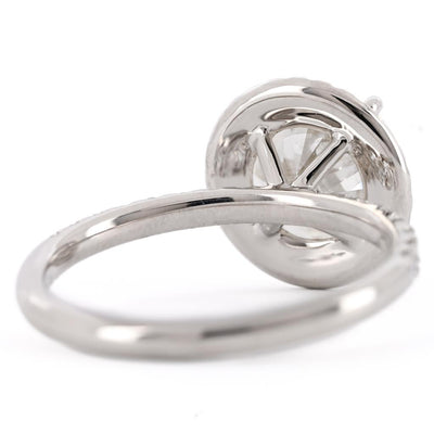 3.45CTW Round Engagement Ring - Halo  - 950 Platinum