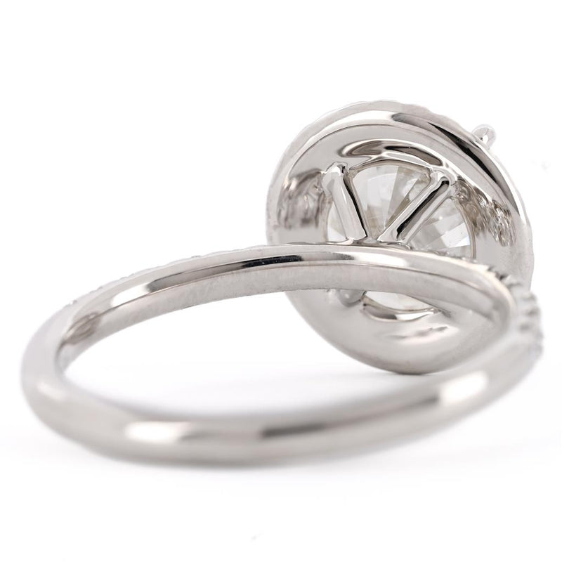 3.45CTW Round Engagement Ring - Halo  - 950 Platinum