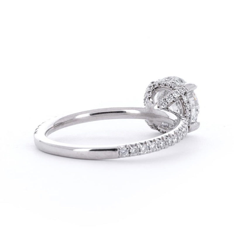 2.11ctw Round Diamond Engagement Ring - White Gold