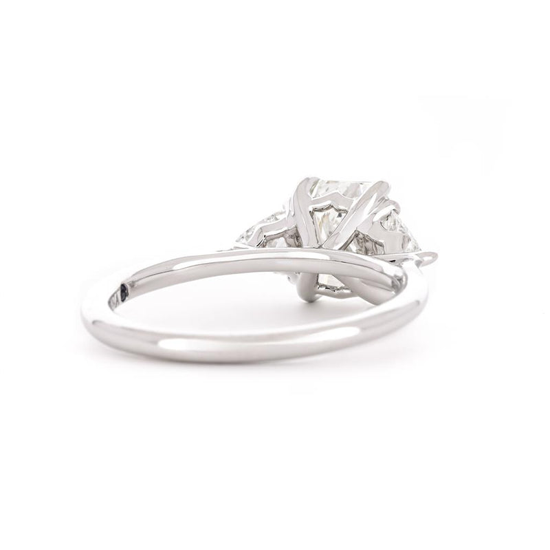 1.60ctw Radiant + Trillion Three-Stone Diamond Engagement Ring - 14K White Gold