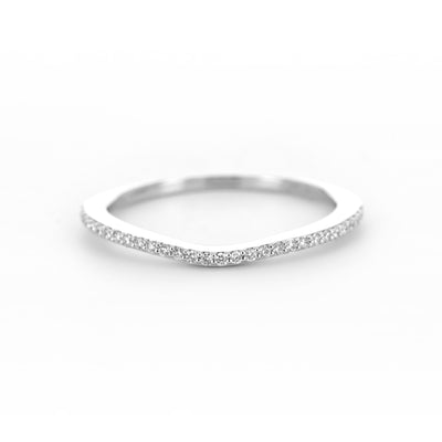 0.13ct Round Diamond Band Ring - 950 Platinum