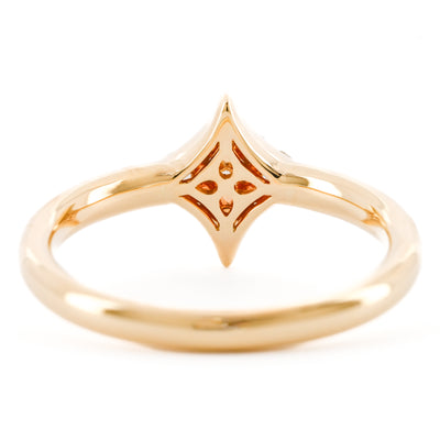 .26CTW Diamond Cluster Ring - Star - 14K Yellow Gold