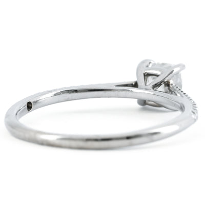 .55CTW Cushion Diamond Engagement Ring - Cathedral - 14K White Gold