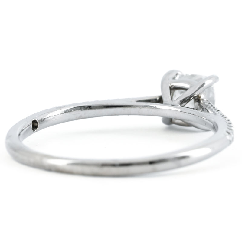 .55CTW Cushion Diamond Engagement Ring - Cathedral - 14K White Gold