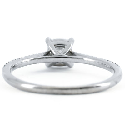 .55CTW Cushion Diamond Engagement Ring - Cathedral - 14K White Gold