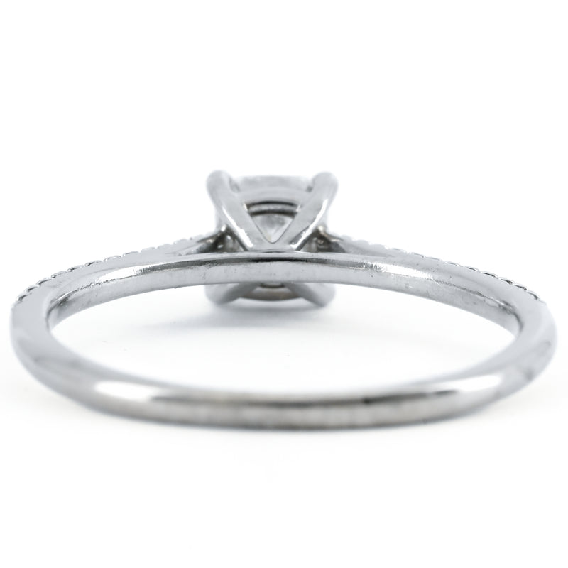 .55CTW Cushion Diamond Engagement Ring - Cathedral - 14K White Gold
