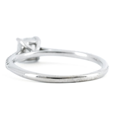 .55CTW Cushion Diamond Engagement Ring - Cathedral - 14K White Gold