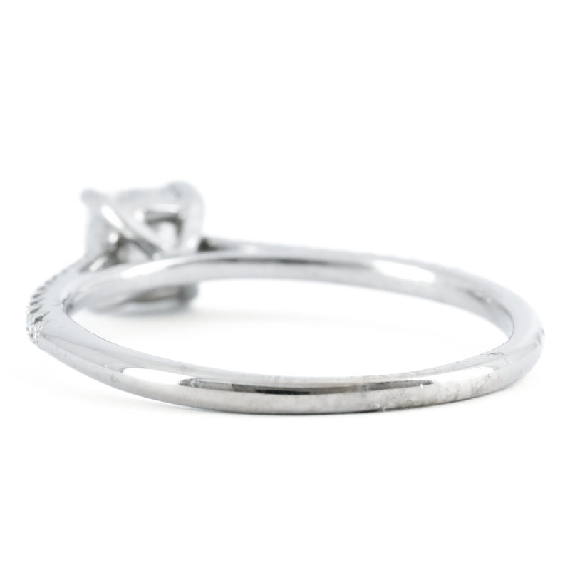 .55CTW Cushion Diamond Engagement Ring - Cathedral - 14K White Gold