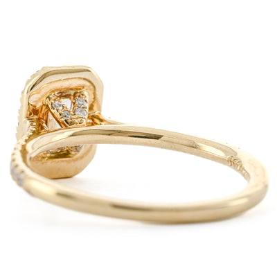 .81CTW Emerald Diamond Engagement Ring - Halo - 14K Yellow Gold