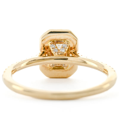 .81CTW Emerald Diamond Engagement Ring - Halo - 14K Yellow Gold