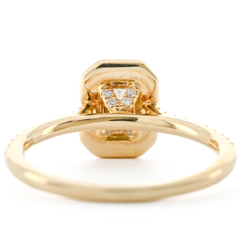 .81CTW Emerald Diamond Engagement Ring - Halo - 14K Yellow Gold