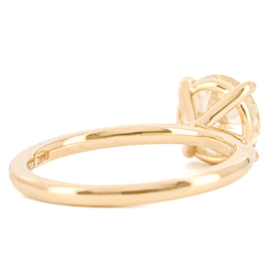 1.86CT Old European Diamond Engagement Ring - Solitaire - 14K Yellow Gold