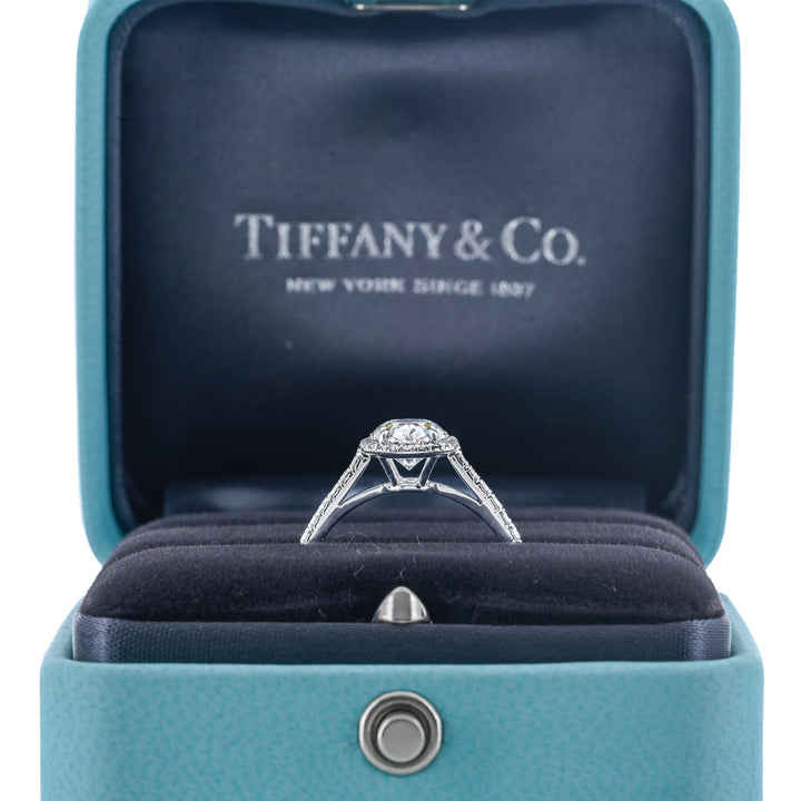 Tiffany & Co. | 1.8CTW Oval Diamond Engagement Ring, Size 7 - Halo