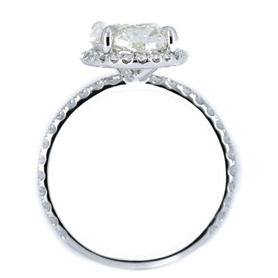 5.17ctw Oval Diamond Micro-Halo Engagement Ring – 950 Platinum