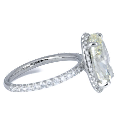 5.17ctw Oval Diamond Micro-Halo Engagement Ring – 950 Platinum