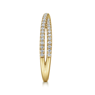 0.26ctw Round Criss-Cross Diamond Band - 14K Yellow Gold