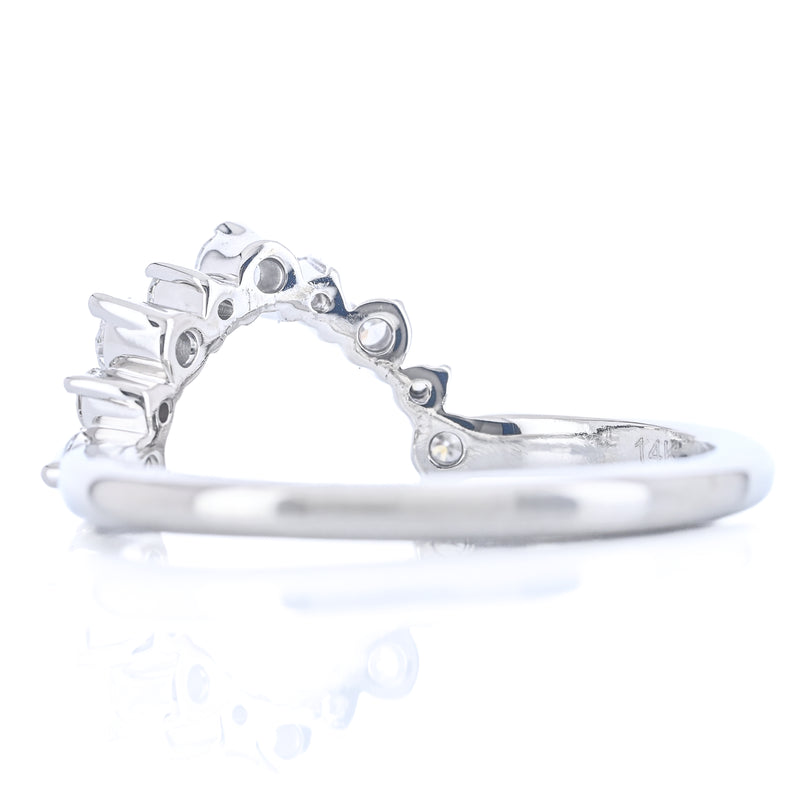 .37CTW Diamond Wedding Band -14K White Gold