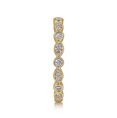 .24CTW Alternating Round Diamonds + Marquise Set, Size 6.5 - 14K Yellow Gold