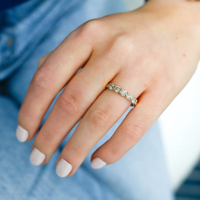 .70CTW 5 Round Diamond Band - 14K Yellow Gold