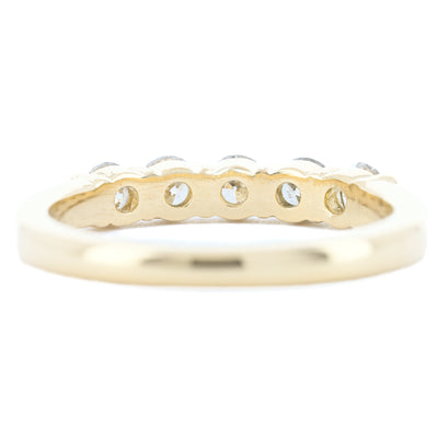 .70CTW 5 Round Diamond Band - 14K Yellow Gold