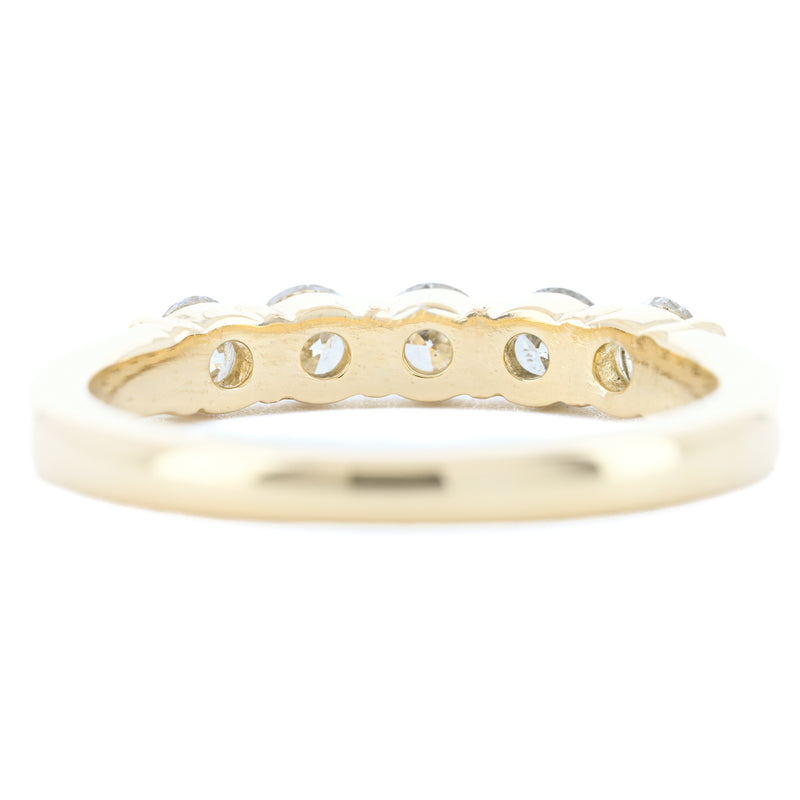.70CTW 5 Round Diamond Band - 14K Yellow Gold