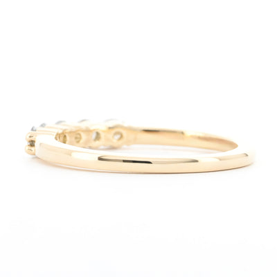 0.41ctw Five Round Diamond Band - 14K Yellow Gold