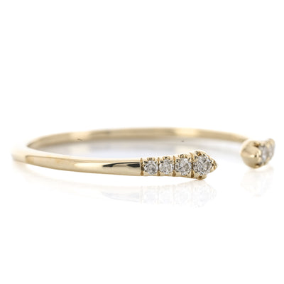 .10CTW Micro Pavé Split Diamond  Band - 14K Yellow Gold