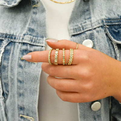 .23CTW Round Diamond Band - Bezel - 14K Yellow Gold