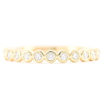 .23CTW Round Diamond Band - Bezel - 14K Yellow Gold