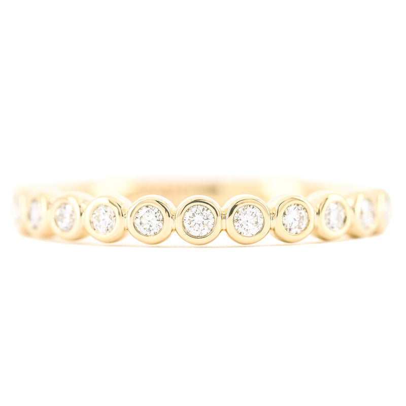 .23CTW Round Diamond Band - Bezel - 14K Yellow Gold