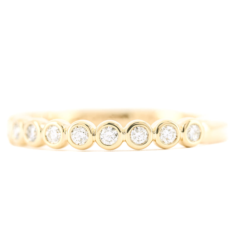 .23CTW Round Diamond Band - Bezel - 14K Yellow Gold