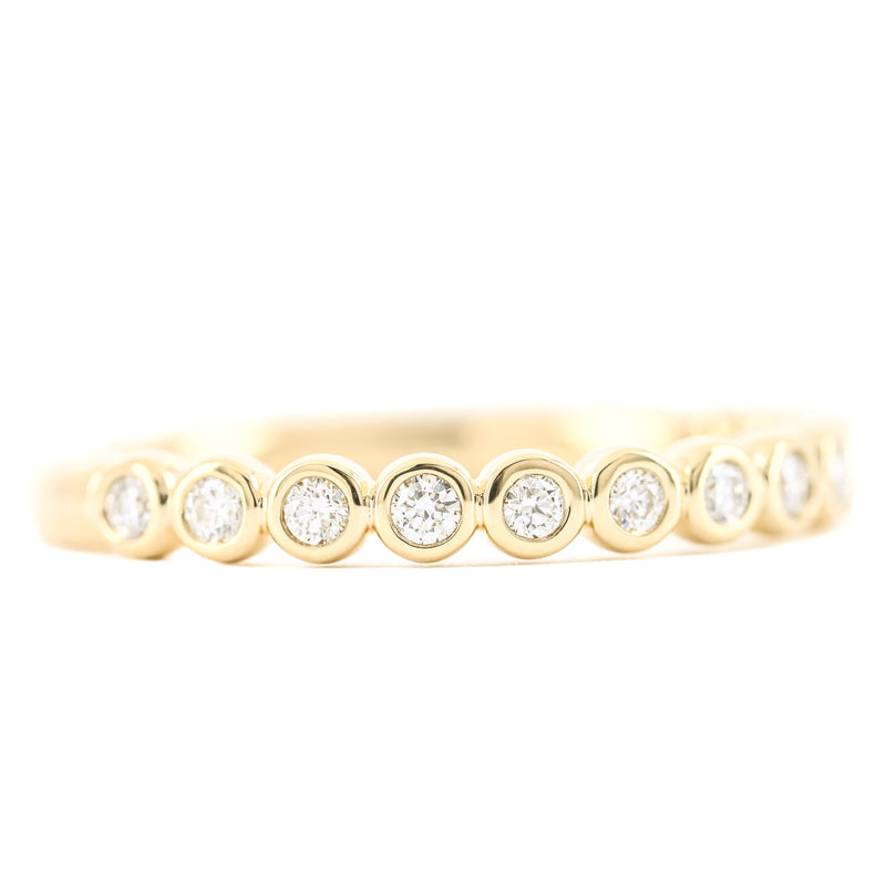 .23CTW Round Diamond Band - Bezel - 14K Yellow Gold